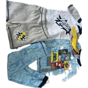 Justice League Boys 3T 4-Piece Pajama Set NWT Batman Superman